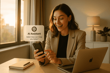 AI asistan kullanan profesyonel